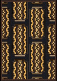 Joy Carpets Any Day Matinee Deco Ticket Brown